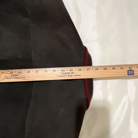 90s VTG SUEDE COLORBLOCK Jacket Bomber Varsity L Rust Red Brown Black - Picture 13 of 13